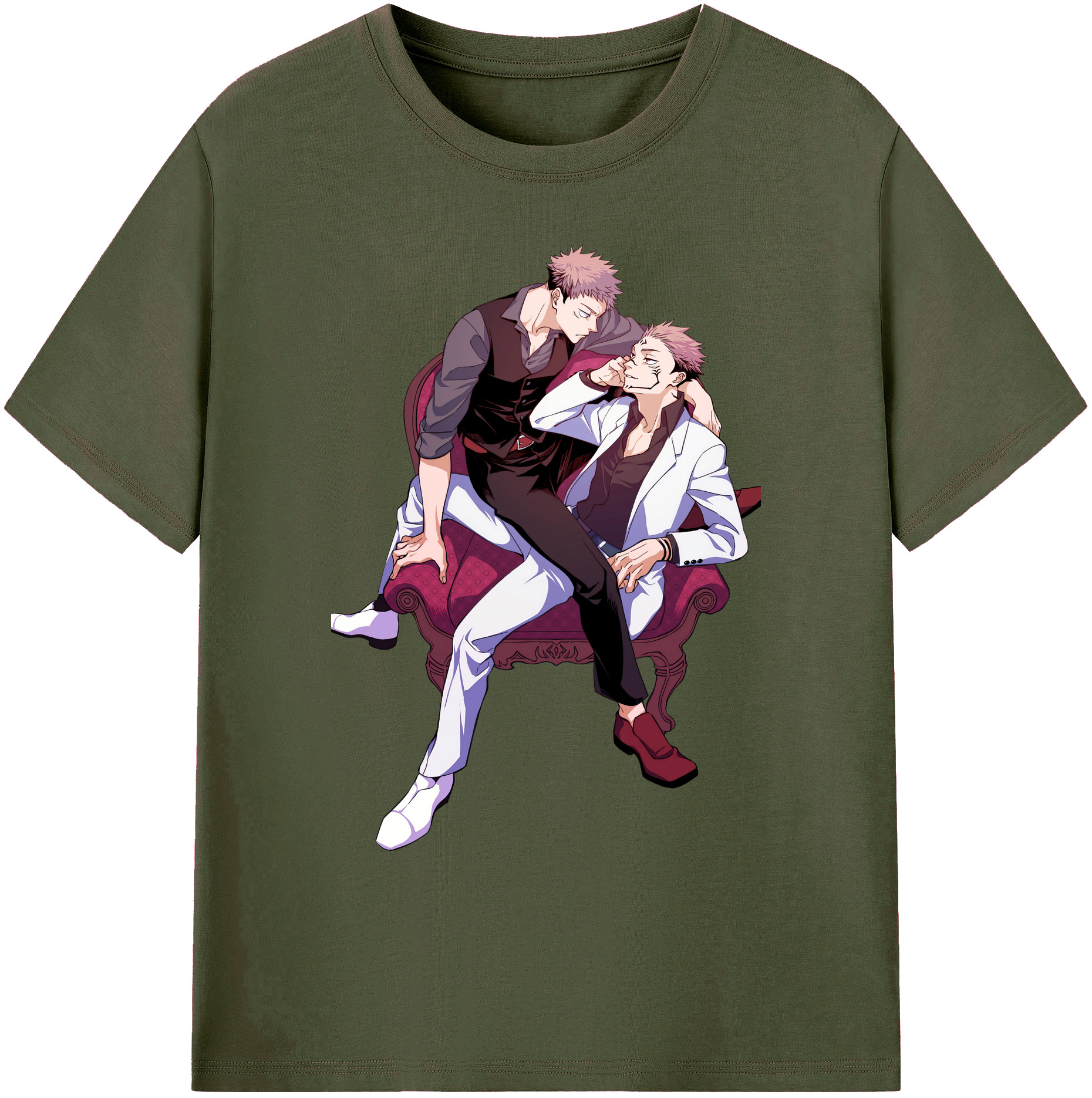 （画像用） 呪術廻戦 Jujutsu Kaisen 綿100％ メンズ半袖Tシャツ｜肌触りやわらか＆通気性